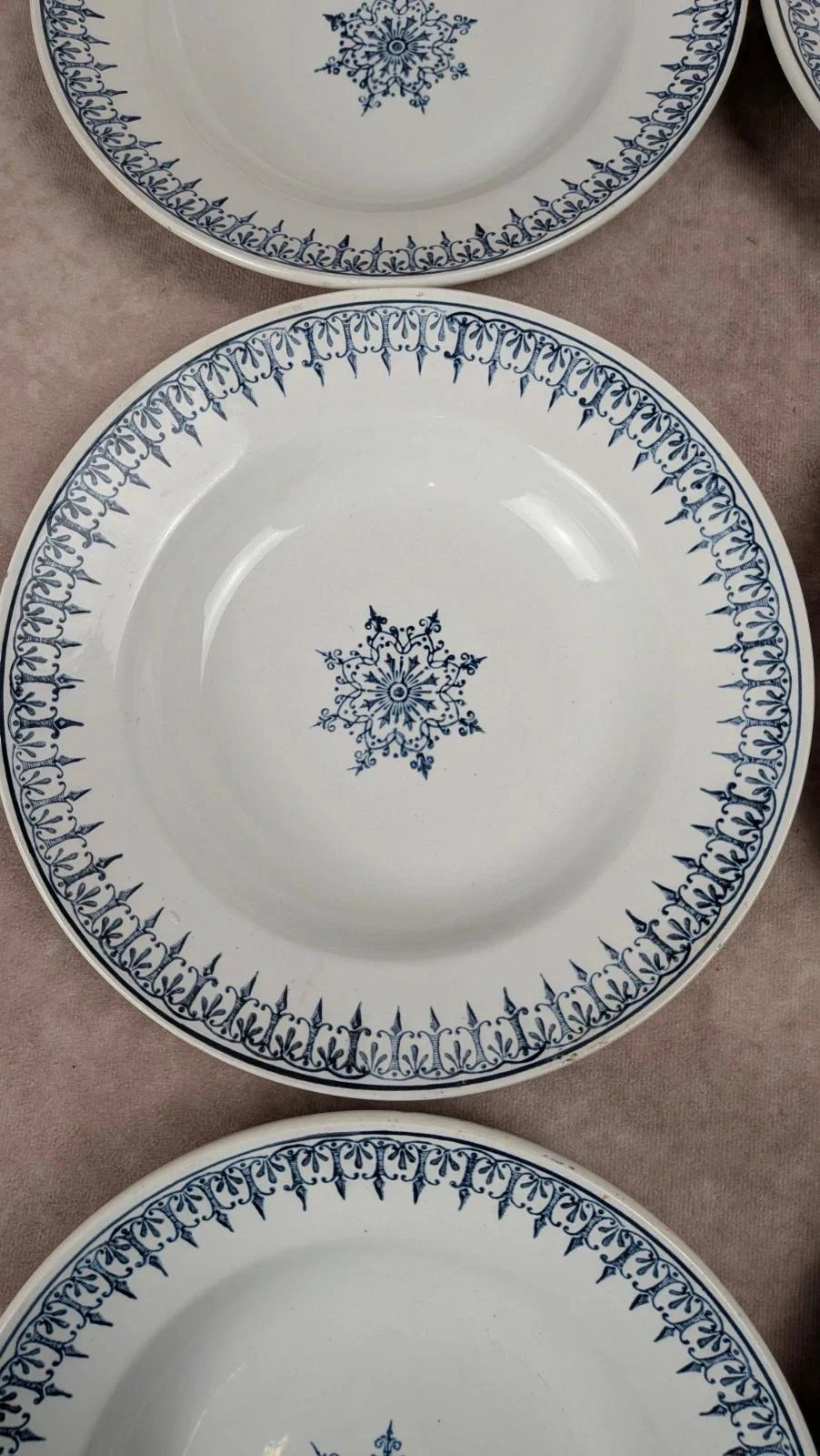Set of 6 vintage Primax deep plates with classic blue decor – photo 5